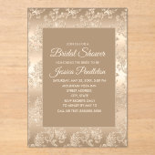 Elegant Chic Gold Champagne  Vrijgezellenfeest Acryl Uitnodigingen (Voorkant)