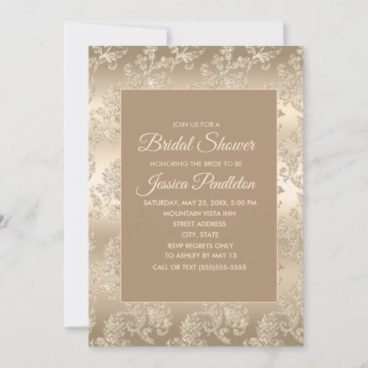 Elegant Chic Gold Champagne  Vrijgezellenfeest Kaart (Voorkant)