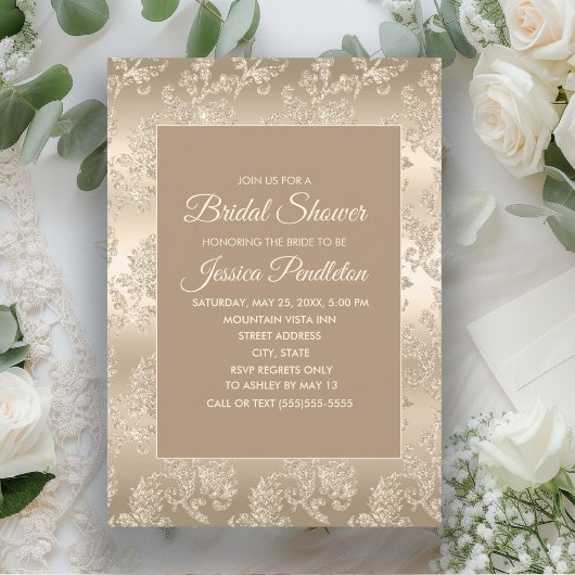 Elegant Chic Gold Champagne  Vrijgezellenfeest Kaart