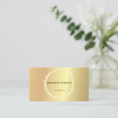 Elegant Chic Gold Confetti Cirkel Visitekaartje (Staand voorkant)