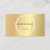 Elegant Chic Gold Confetti Cirkel Visitekaartje (Voorkant)
