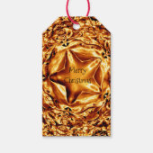Elegant Chic Gold Copper kerstster Slanke Cadeaulabel (Voorkant)
