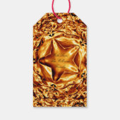 Elegant Chic Gold Copper kerstster Slanke Cadeaulabel (Achterkant)