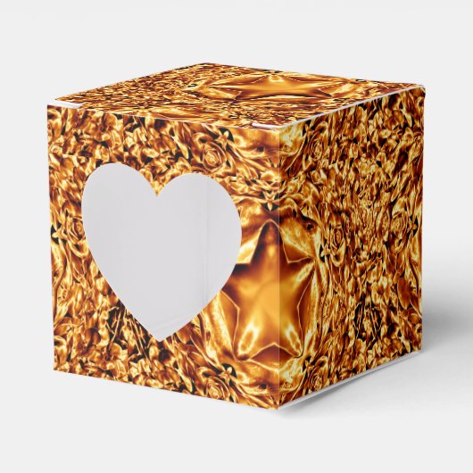 Elegant Chic Gold Copper Kerststerren: heerlijk Bedankdoosjes (Voorkant Zijde)