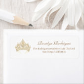 Elegant Chic Gold Crown Script Etiket (Insitu)
