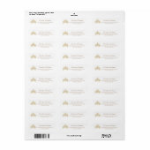 Elegant Chic Gold Crown Script Etiket (Full Sheet)