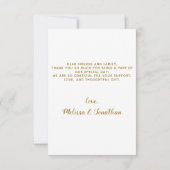 Elegant Chic Gold Custom Dog Photo Pet Wedding Bedankkaart (Achterkant)