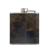 Elegant Chic Gold Elephant Floral, leder kijk Heupfles (Achterkant)