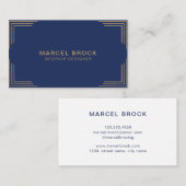 Elegant Chic Gold en Navy Blue Visitekaartje (Voorkant / Achterkant)