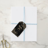 Elegant Chic Gold Flowers Hartelijk dank Cadeaulabel (Met Touw)