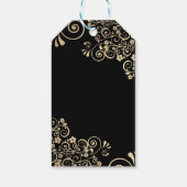 Elegant Chic Gold Flowers Hartelijk dank Cadeaulabel (Achterkant)