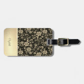 Elegant Chic Gold Flowers - op maat gesneden Bagagelabel (Voorkant horizontaal)