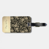 Elegant Chic Gold Flowers - op maat gesneden Bagagelabel (Achterkant horizontaal)