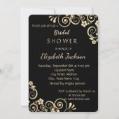 Elegant Chic Gold Flowers Vrijgezellenfeest Kaart (Voorkant)