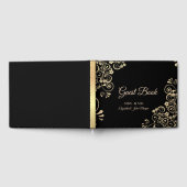Elegant Chic Gold Flowers Wedding Gastenboek (Volledig)