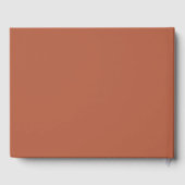 Elegant Chic Gold Foliage Terracotta Rust Wedding Gastenboek (Achterkant)