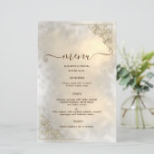 Elegant Chic Gold Frame Wedding Menu Card (Staand voorkant)