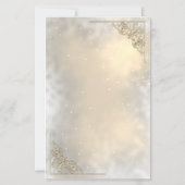 Elegant Chic Gold Frame Wedding Menu Card (Achterkant)