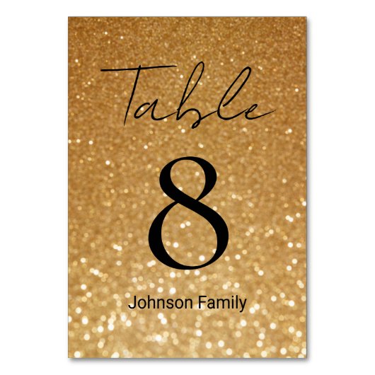 elegant chic gold glitter background bruiloft kaart (Voorkant)