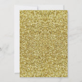 Elegant Chic Gold Glitter Gold Roos Sweet 16 Kaart (Achterkant)
