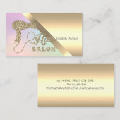 Elegant Chic Gold Glitter Hairdrye Visitekaartje (Voorkant / Achterkant)
