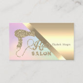 Elegant Chic Gold Glitter Hairdrye Visitekaartje (Voorkant)