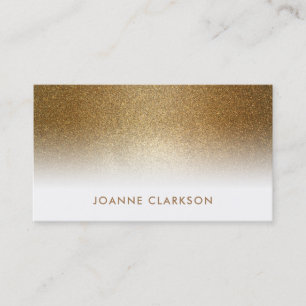Elegant chic gold glitter luxe gradiënt visitekaartje