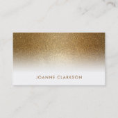 Elegant chic gold glitter luxe gradiënt visitekaartje (Voorkant)