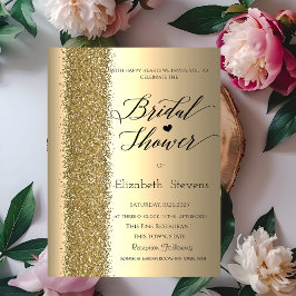 Elegant Chic Gold Glitter Script Vrijgezellenfeest Kaart