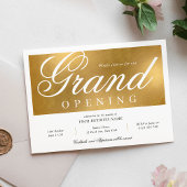 Elegant & Chic Gold Grand Opening Event Zakelijk Kaart