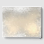 Elegant Chic Gold Hearts Boho Flowers Wedding Gastenboek (Achterkant)