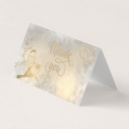 Elegant Chic Gold Hearts, glittery Hartelijk dank  Visitekaartje