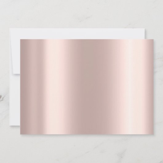 Elegant Chic Gold Hearts, Lijst Roos Gold Save The Date (Achterkant)