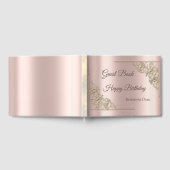 Elegant Chic Gold Hearts Roos Gold Guest Book Gastenboek (Volledig)