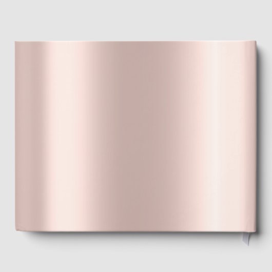 Elegant Chic Gold Hearts Roos Gold Guest Book Gastenboek (Achterkant)