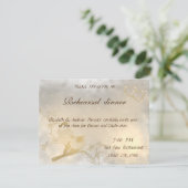 Elegant Chic Gold Hearts, vogelrepetitie Dinner Kaart (Staand voorkant)