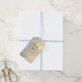 Elegant Chic Gold Hearts, vogels Dank je wel Cadeaulabel (Met Touw)