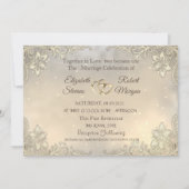 Elegant Chic Gold Hearts Wedding Kaart (Voorkant)
