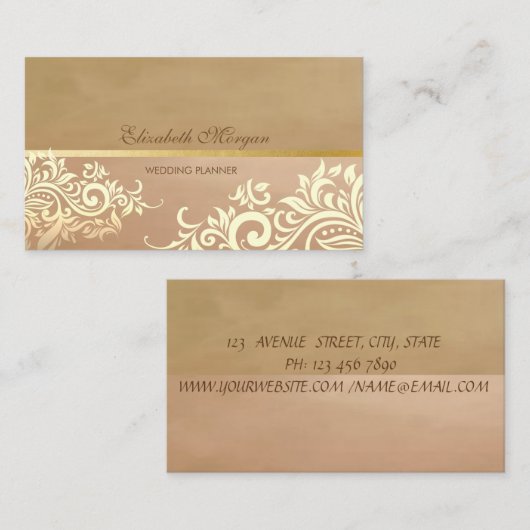  elegant, chic, Gold kant Visitekaartje (Voorkant / Achterkant)
