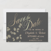 Elegant Chic Gold laat de datum opslaan Save The Date (Voorkant)