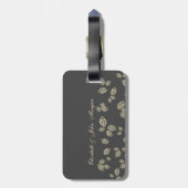 Elegant Chic Gold Leaves Bagagelabel (Achterkant verticaal)