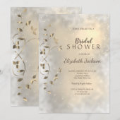 Elegant Chic Gold Leaves Vrijgezellenfeest Kaart (Voorkant / Achterkant)