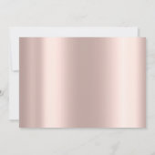 Elegant Chic Gold Lijst Roos Gold RSVP Kaart (Achterkant)