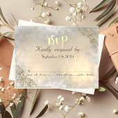 Elegant Chic Gold Lijst RSVP-kaart Kaart