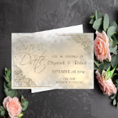 Elegant Chic Gold Lijst slaat de datum op Save The Date