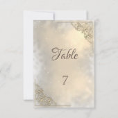 Elegant Chic Gold Lijst Table Kaart (Achterkant)