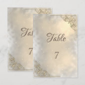 Elegant Chic Gold Lijst Table Kaart (Voorkant / Achterkant)