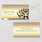 Elegant Chic Gold Lotus Flower Yoga Instructor Visitekaartje (Voorkant / Achterkant)