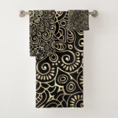 Elegant Chic Gold Mandala Bad Handdoek (Insitu)