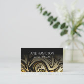 Elegant Chic Gold Marble Visitekaartje (Staand voorkant)